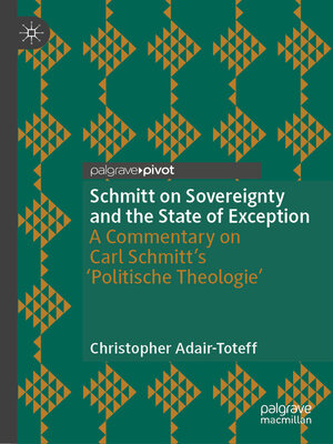 cover image of Schmitt on Sovereignty and the State of Exception